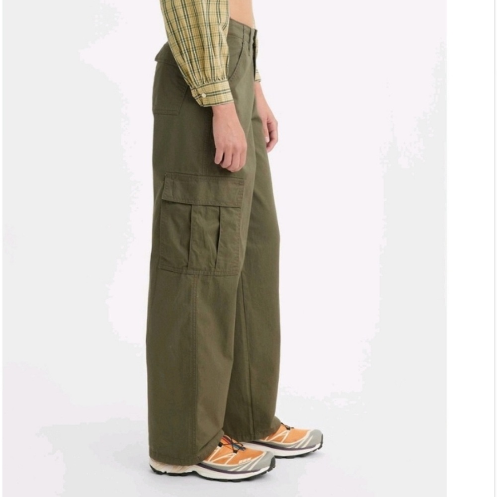Levi's 94's Baggy Cargo Pants Army Green High Waist